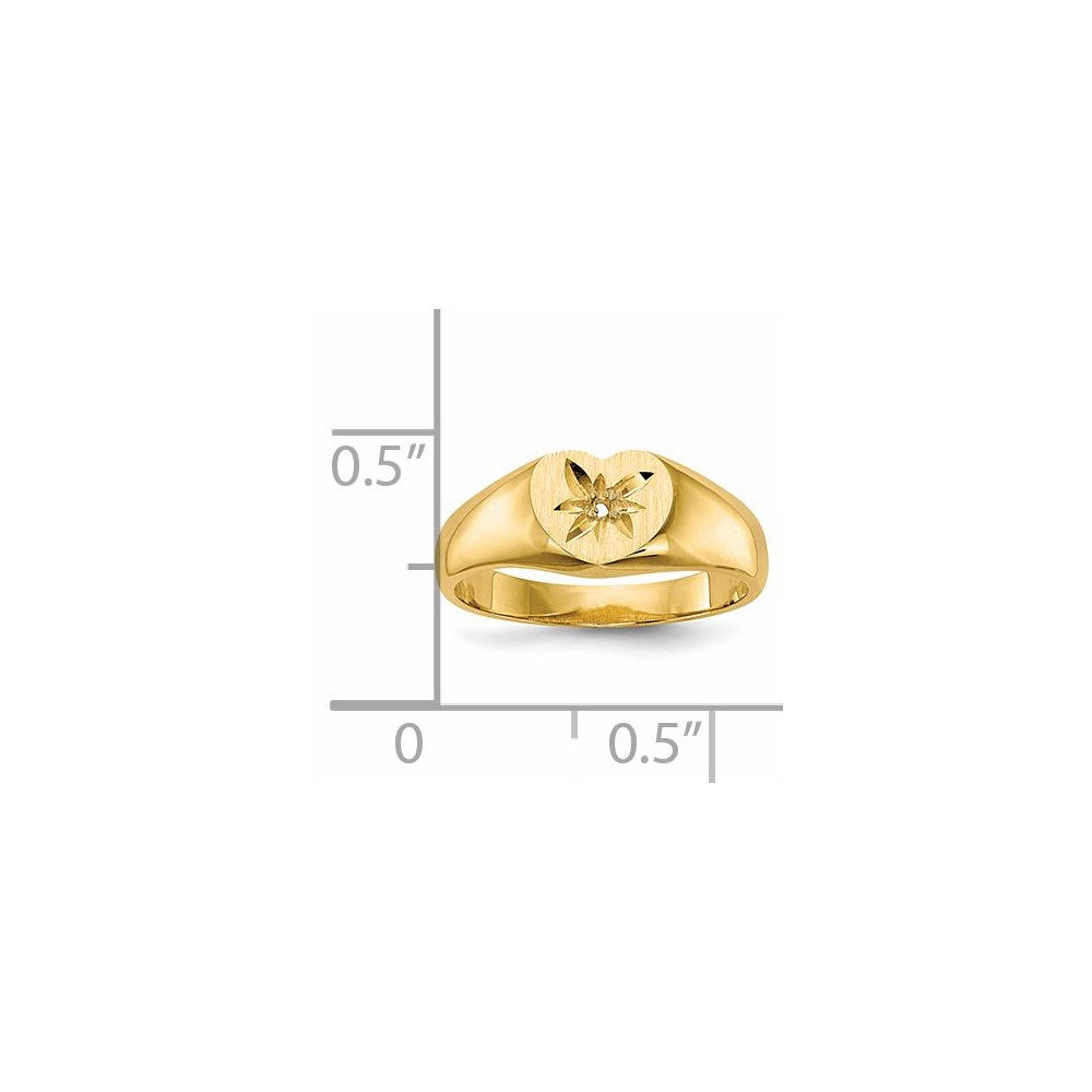 14k VS Diamond signet ring