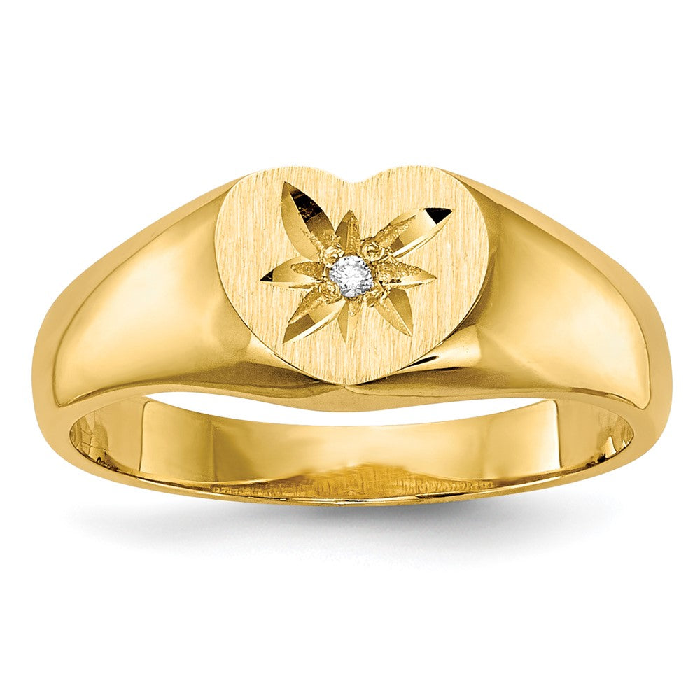 14k VS Diamond signet ring