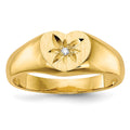 14k VS Diamond signet ring