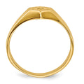 14k Childs .02ct. Diamond Signet Ring Mounting