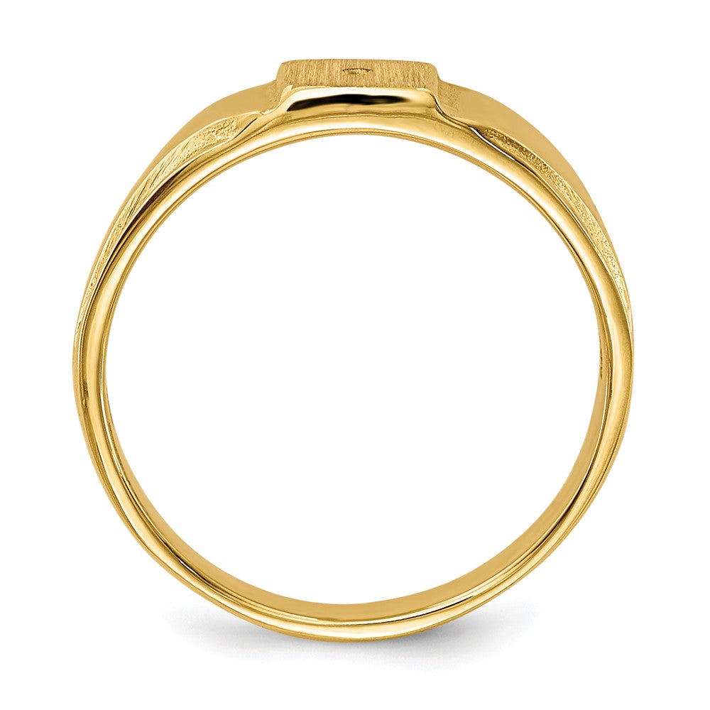 14k Child's Diamond Ring Mounting 4.5mmx4.5mm Closed Back