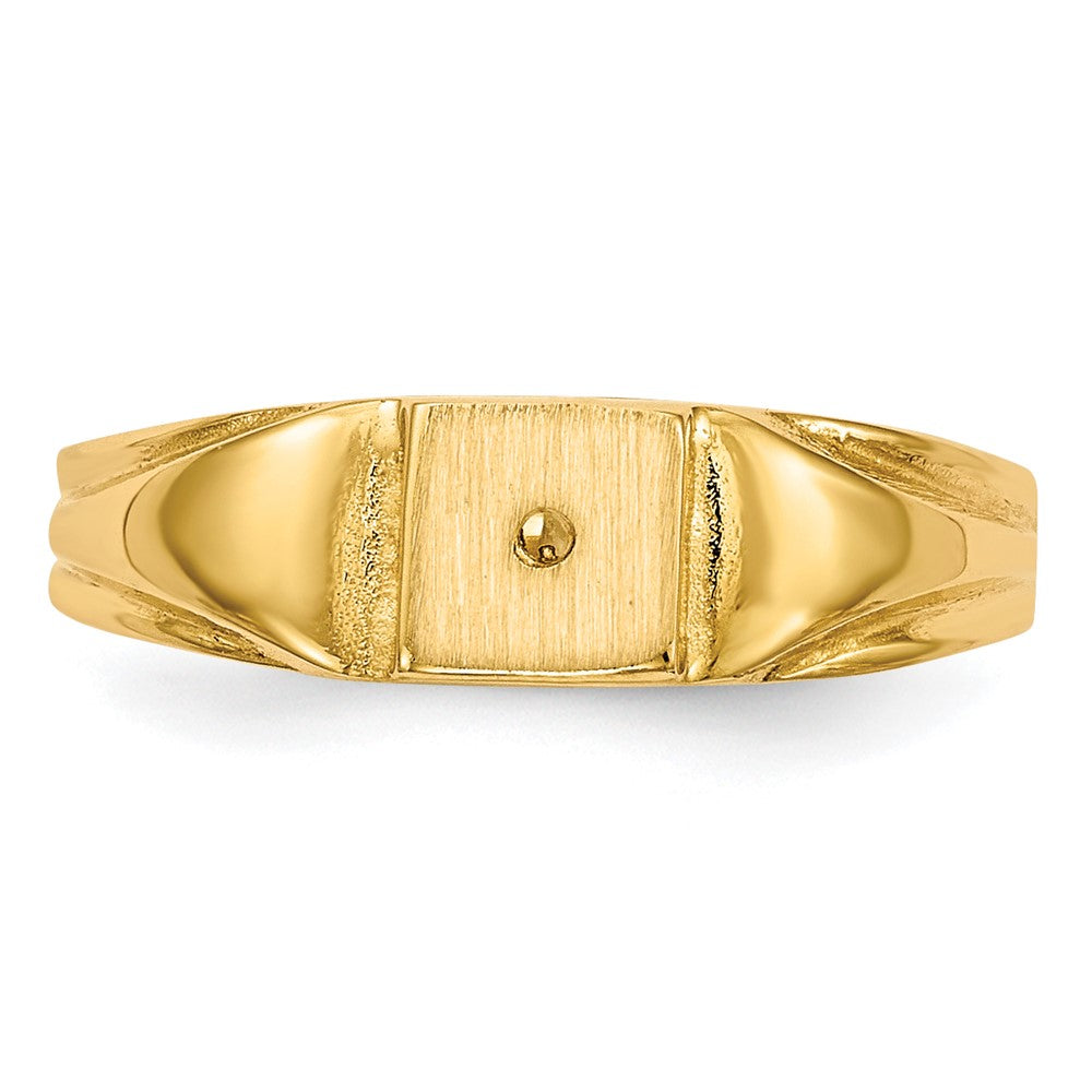 14k Child's Diamond Ring Mounting 4.5mmx4.5mm Closed Back