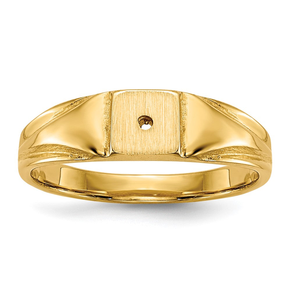 14k Child's Diamond Ring Mounting 4.5mmx4.5mm Closed Back