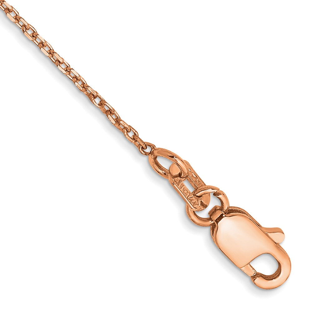 14k Rose Gold 1.0mm D/C Cable Chain