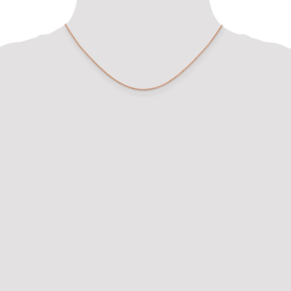 14k Rose Gold 1.4mm D/C Cable Chain