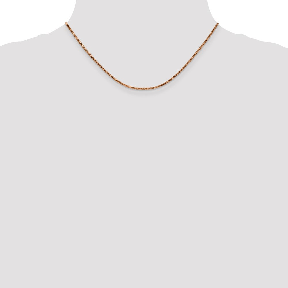 14k Rose Gold 1.7mm D/C Spiga Chain