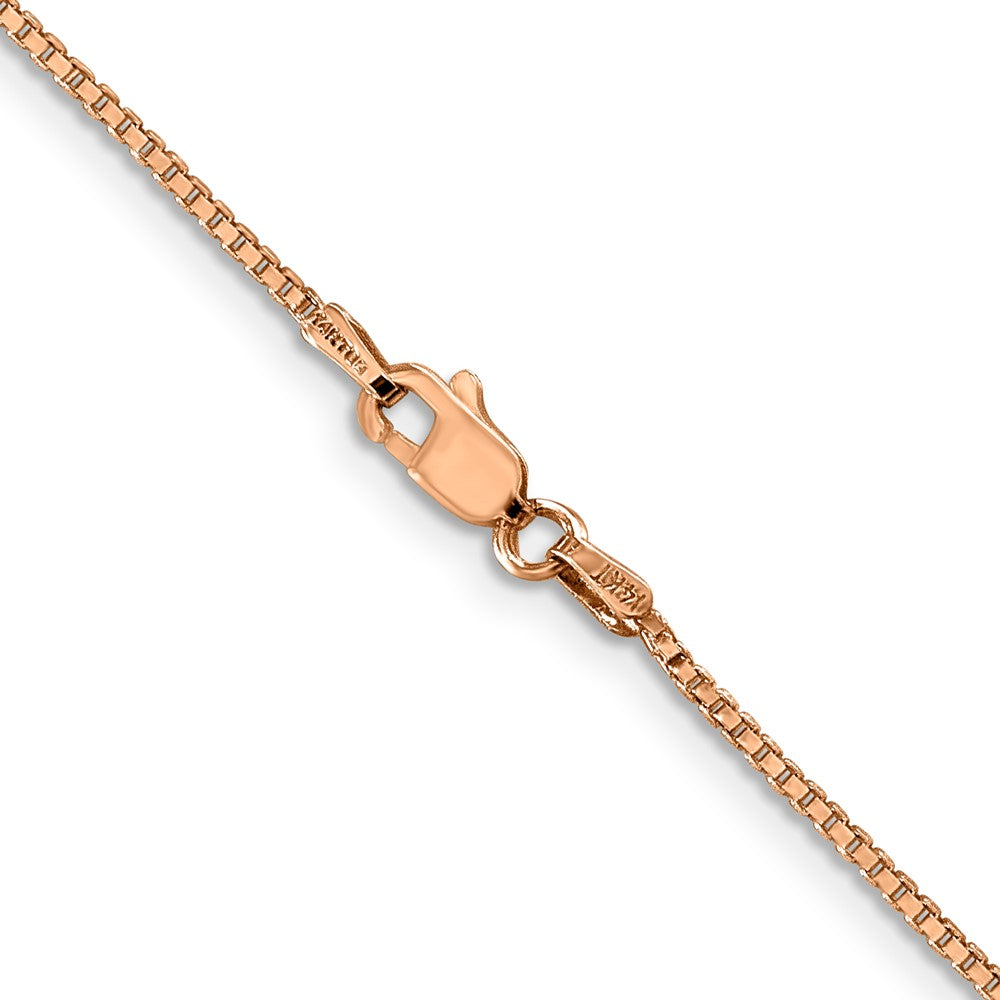 14k Rose Gold 1.10mm Box Chain