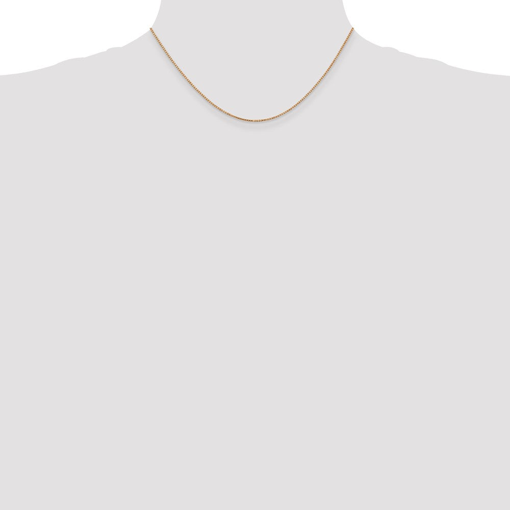 14k Rose Gold 1.10mm Box Chain