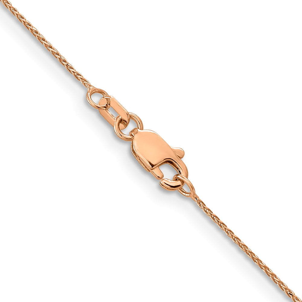 14k Rose Gold .85mm D/C Spiga Chain