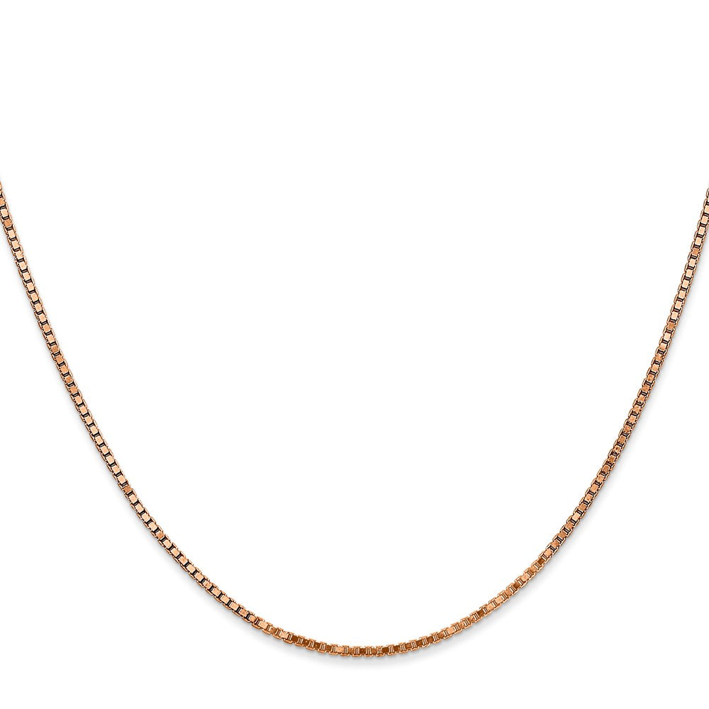 14k Rose Gold 1.3mm Box Chain