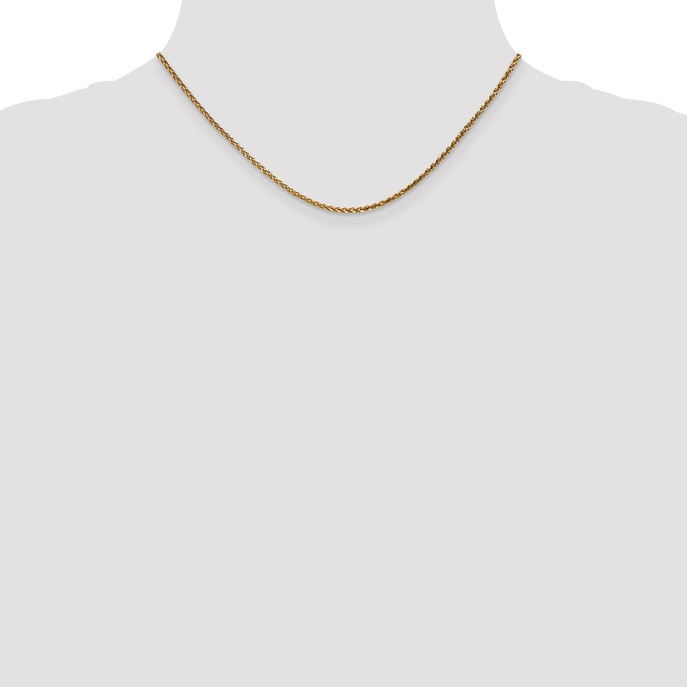 14k Rose Gold 2.1mm D/C Spiga Chain