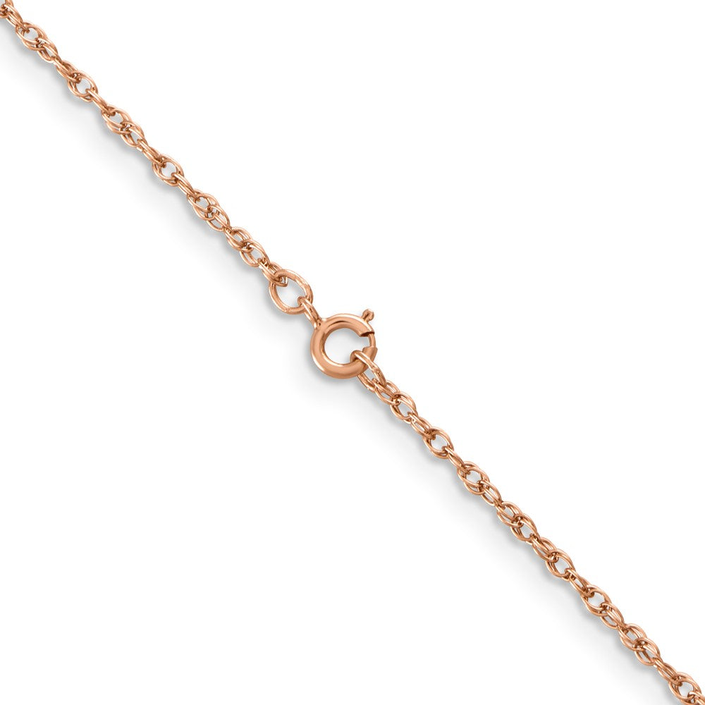 14k Rose Gold 1.15mm Baby Rope Chain