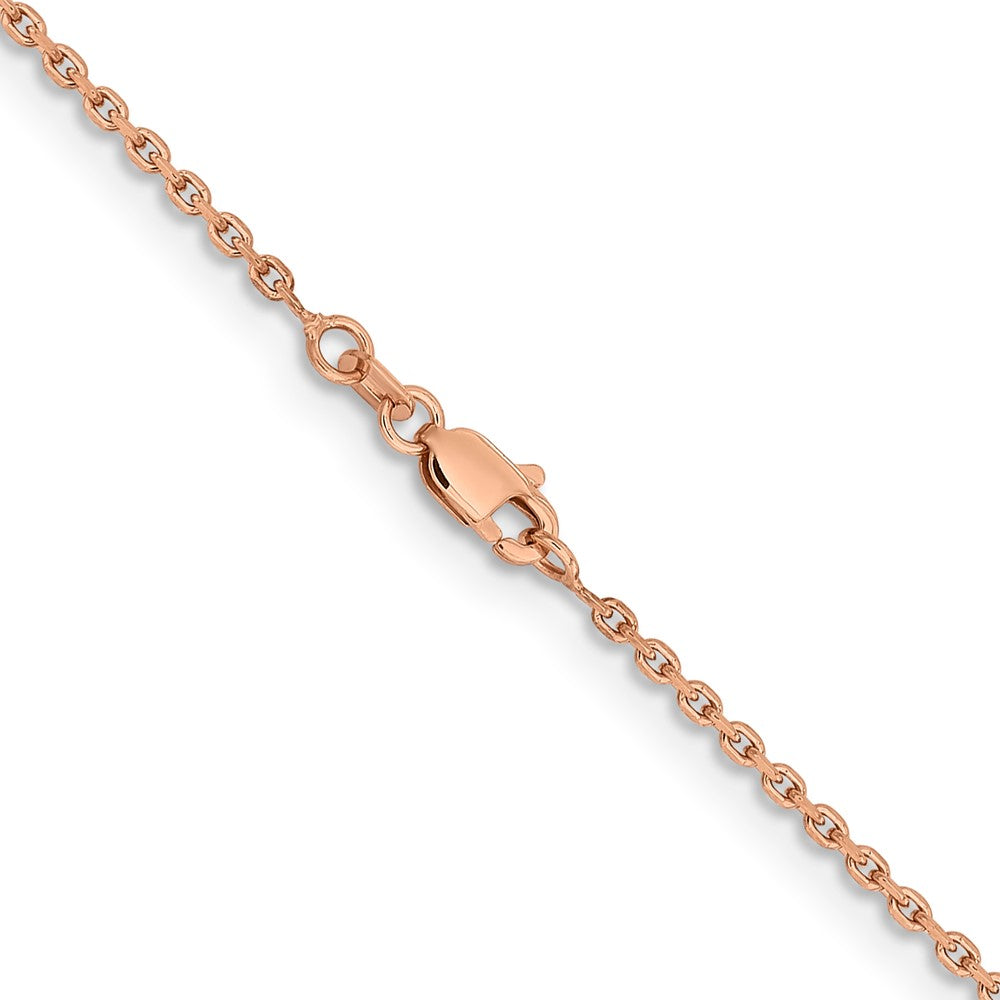 14k Rose Gold 1.8m D/C Cable Chain