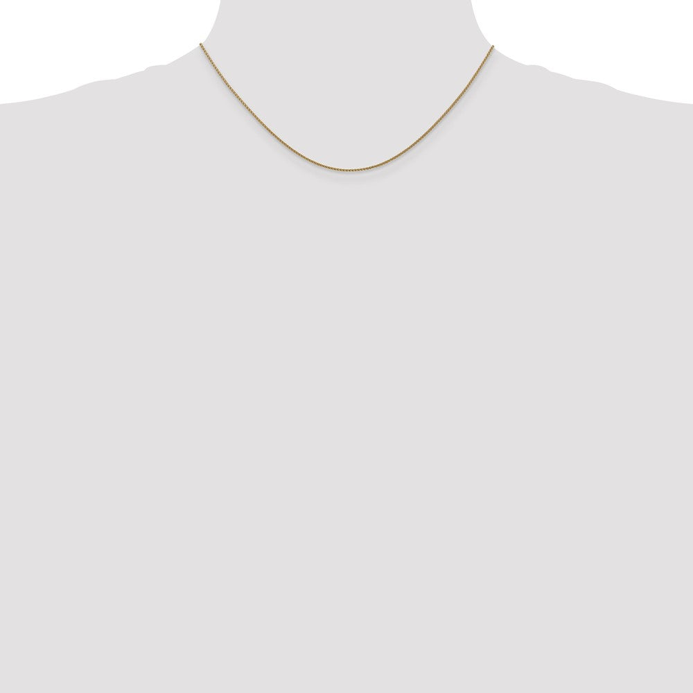 14k Rose Gold 1.05mm D/C Spiga Chain