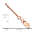 14k Rose Gold 1.05mm Solid Polished Spiga Chain