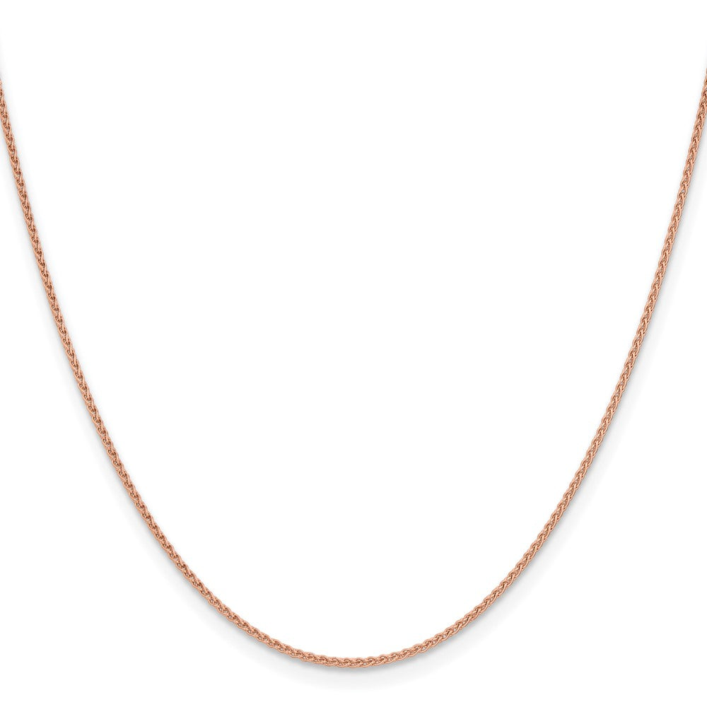 14k Rose Gold 1.25mm Solid Polished Spiga Chain