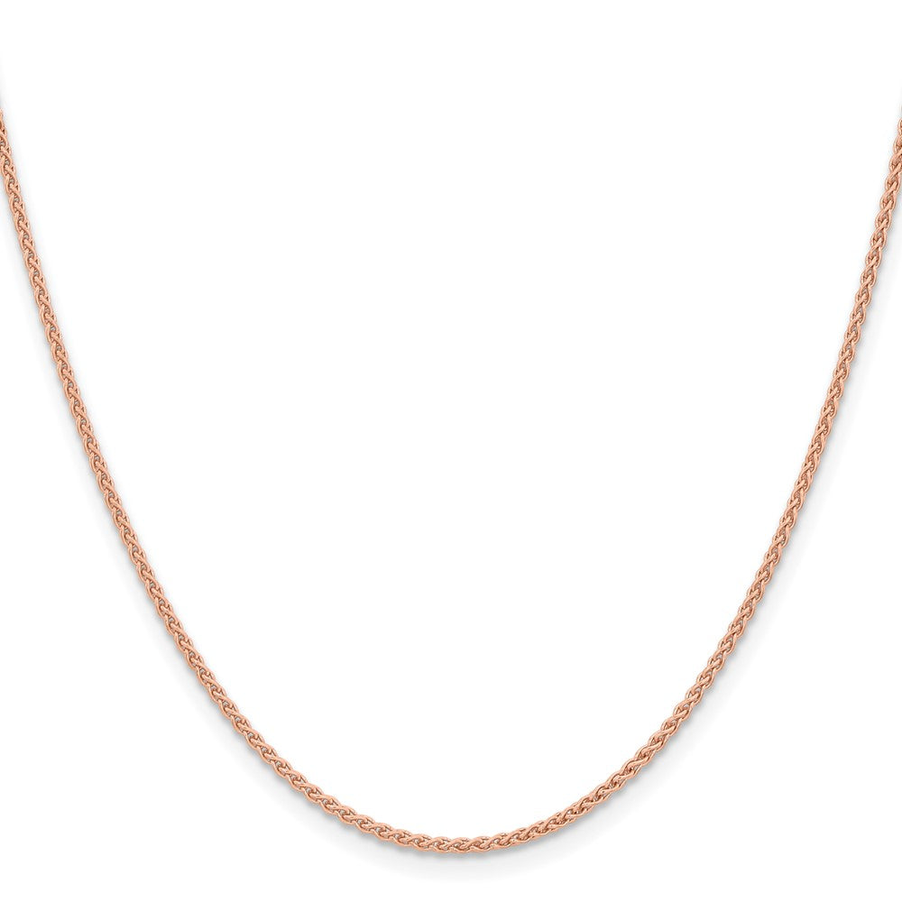 14k Rose Gold 1.7mm Solid Polished Spiga Chain
