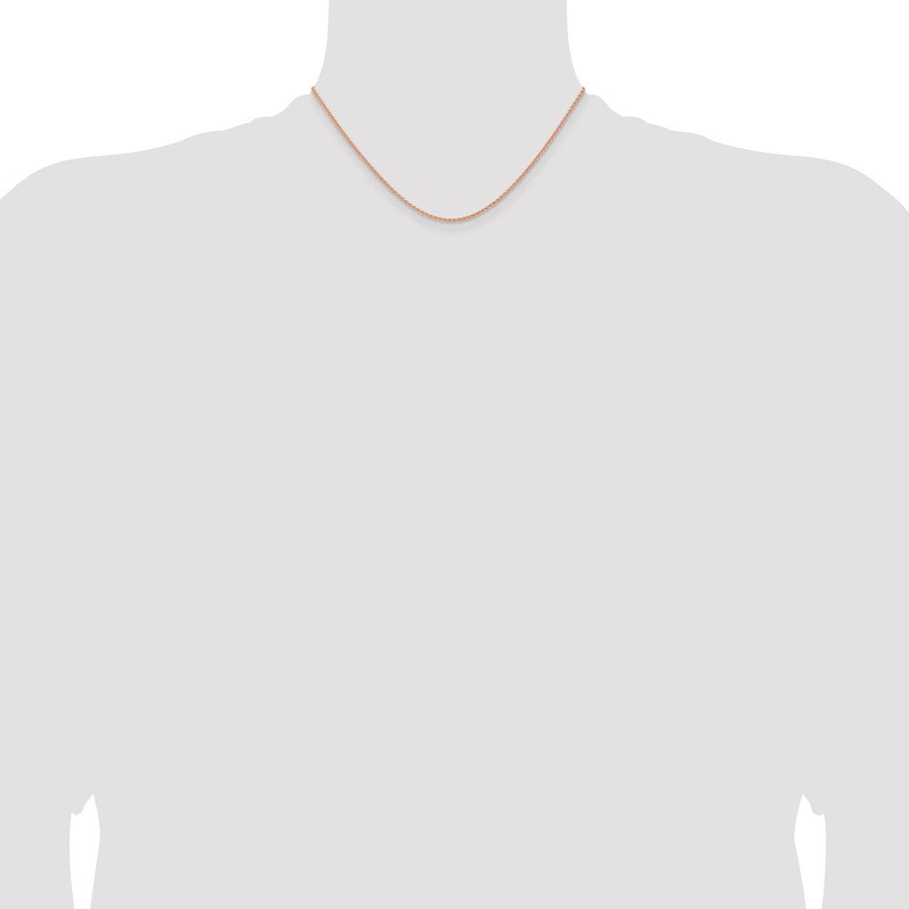 14k Rose Gold 1.7mm Solid Polished Spiga Chain