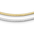 Sterling Silver Gold-pltd 2mm Reversible w/2in ext Cubetto Chain