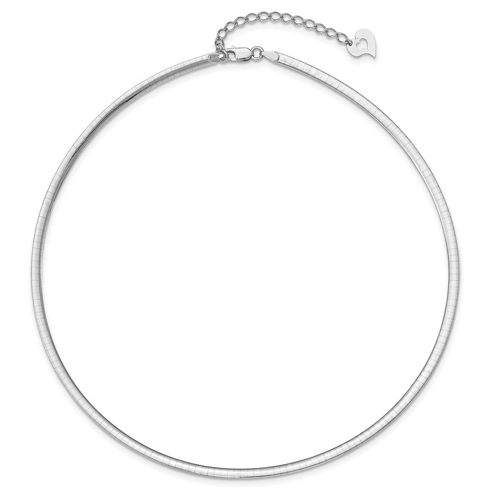 Sterling Silver Gold-pltd 3mm Reversible w/ ext Cubetto Chain