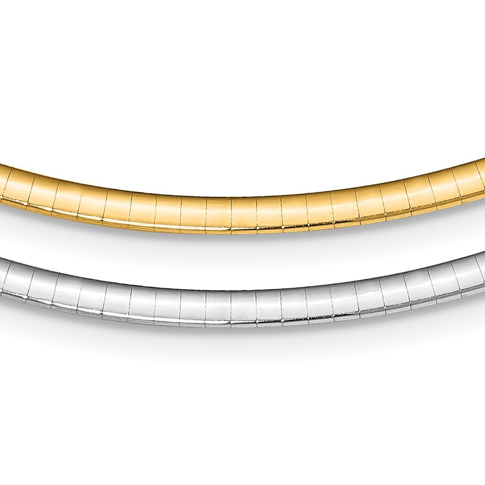 Sterling Silver Gold-pltd 3mm Reversible w/ ext Cubetto Chain