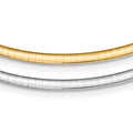 Sterling Silver Gold-pltd 3mm Reversible w/ ext Cubetto Chain