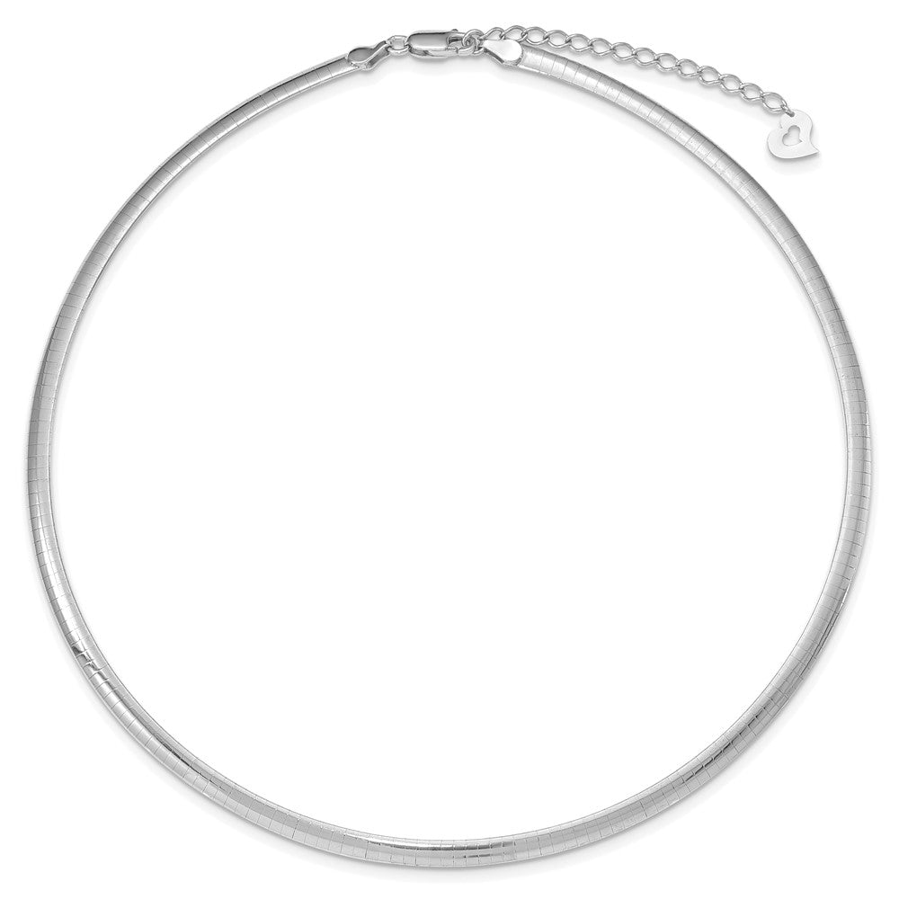 Sterling Silver Gold-plated 4mm Reversible w/ ext Cubetto Chain