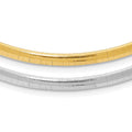 Sterling Silver Gold-plated 4mm Reversible w/ ext Cubetto Chain