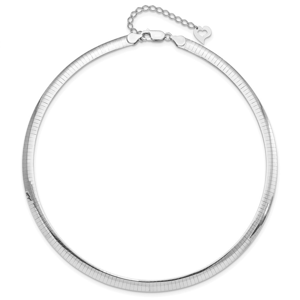 Sterling Silver Gold-plated 6mm Reversible w/ ext Cubetto Chain