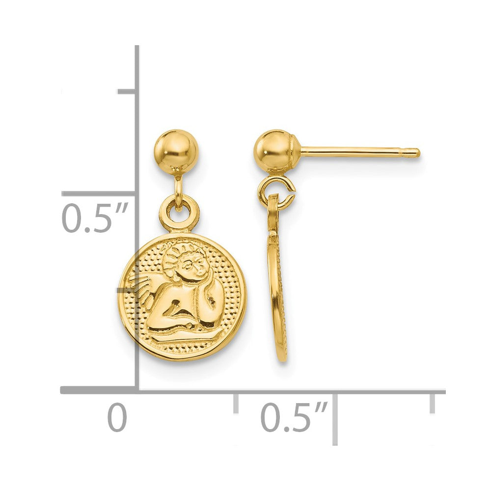 14k Polished Raphael Angel Earrings