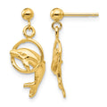 14k Dolphin Earrings