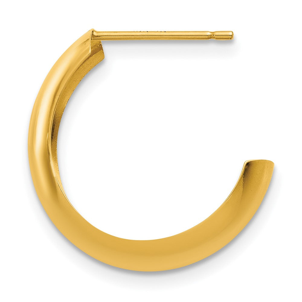Single 14k Polished 6.5mm J-Hoop Earring