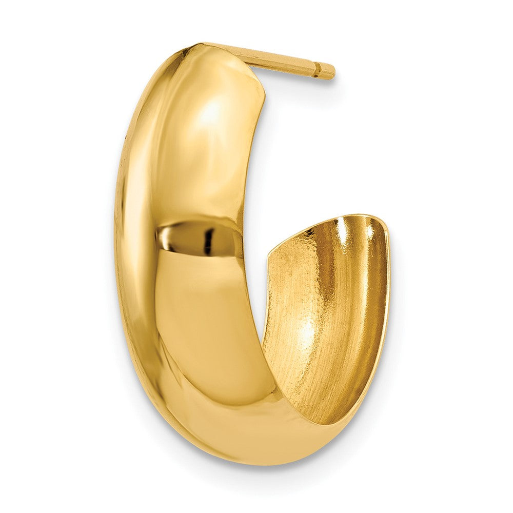 Single 14k Polished 6.5mm J-Hoop Earring