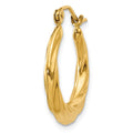 Single 14k Polished Twisted Hollow Hoop Earring