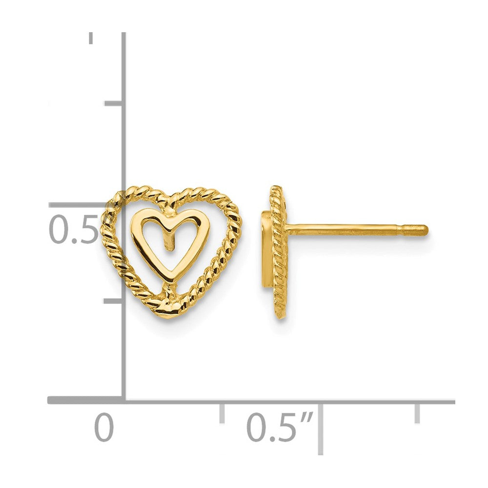 14k Heart Earrings