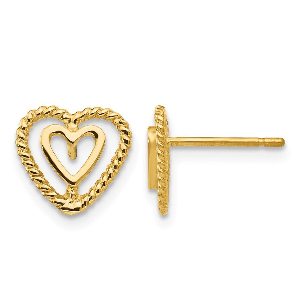 14k Heart Earrings