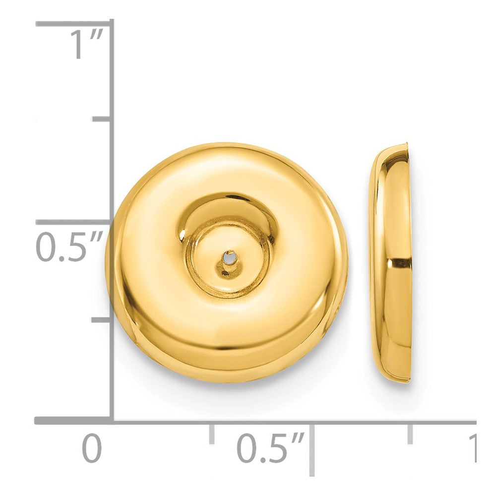 14k Polished Round Fancy Earring Jackets