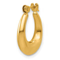 Single 14k Polished Oval Hollow Hoop Earring