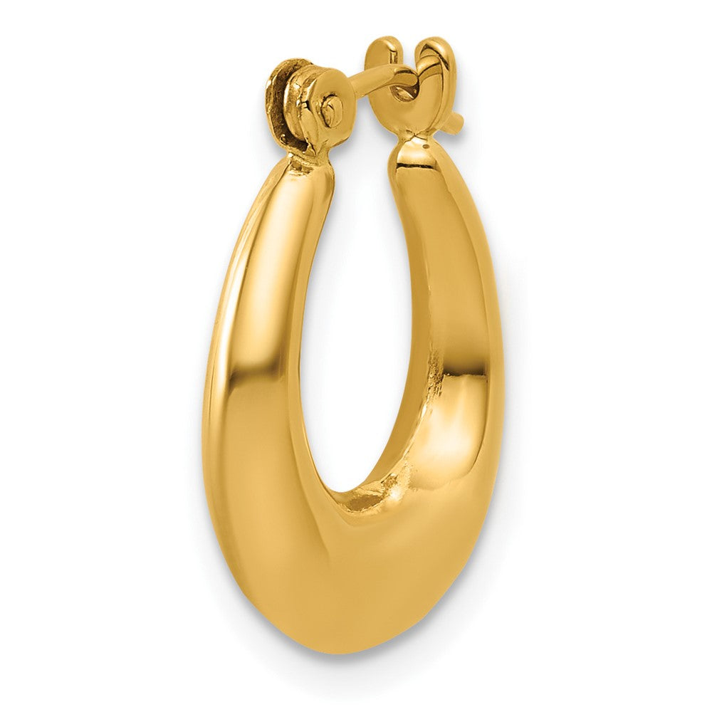 Single 14k Polished Oval Hollow Hoop Earring