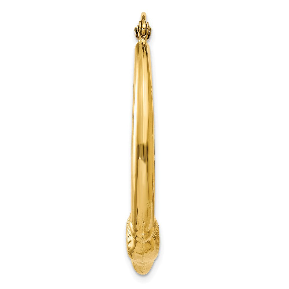 Single 14k Polished Ram Hoop Earring
