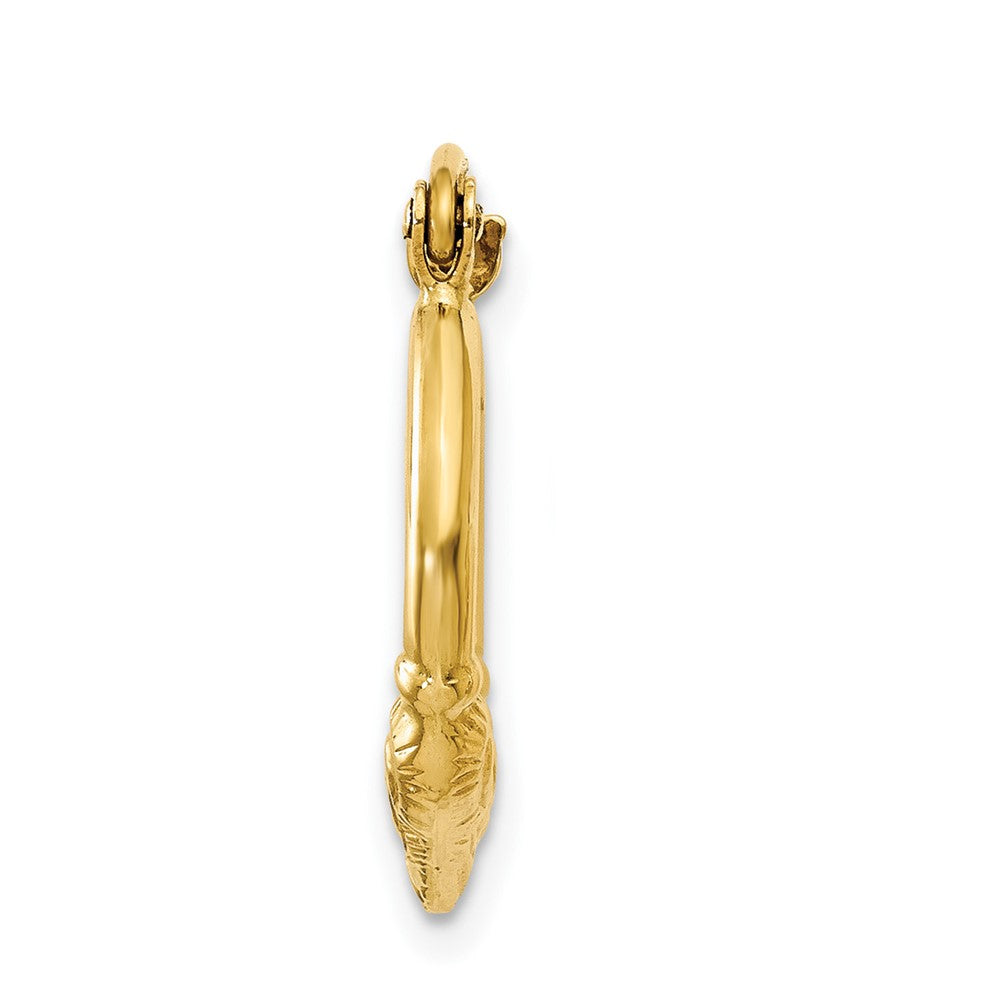 Single 14k Ram Head Hoop Earring
