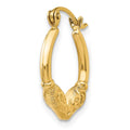 Single 14k Ram Head Hoop Earring