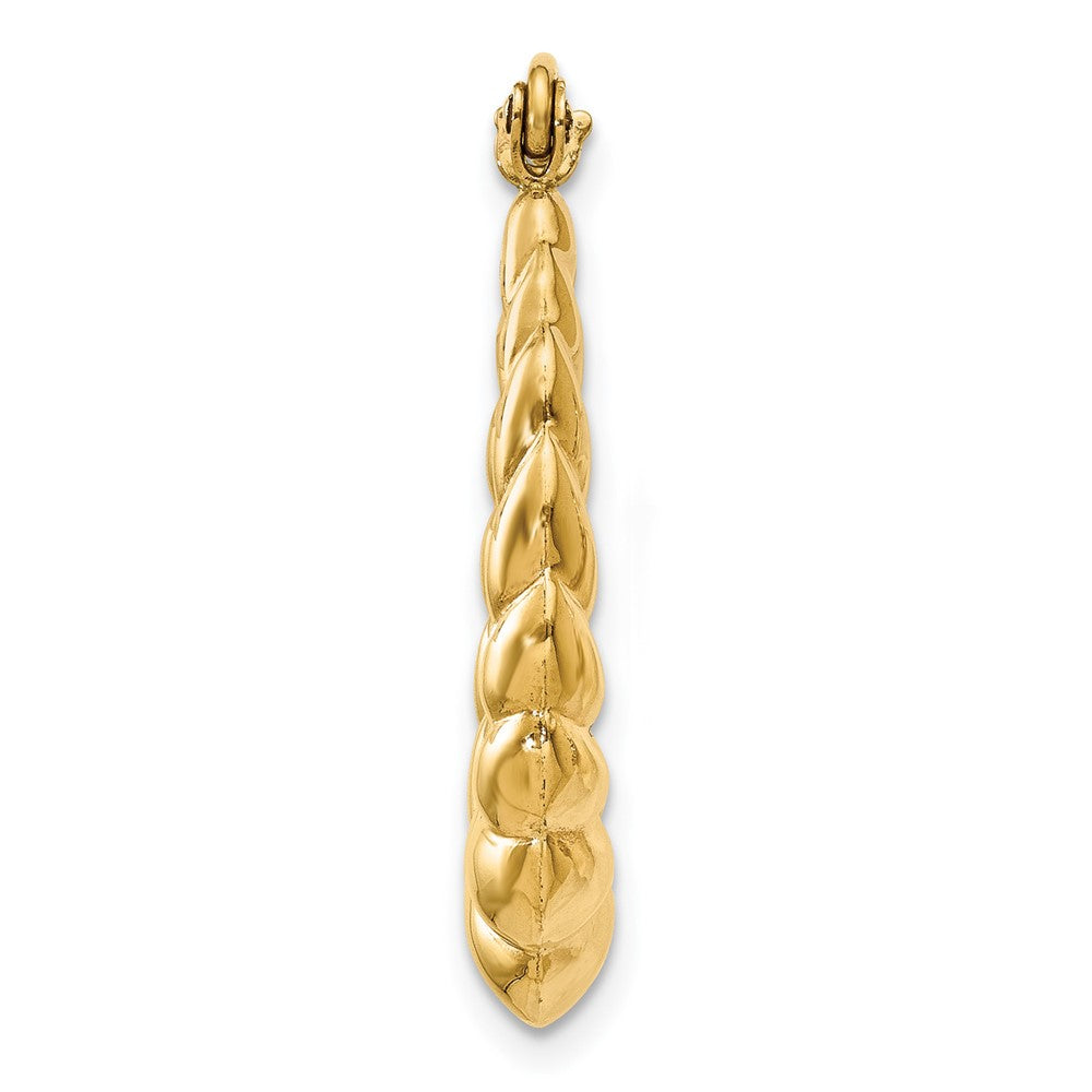 Single 14k Polished Twisted Hollow Hoop Earring