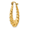 Single 14k Polished Twisted Hollow Hoop Earring