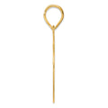 14k Brushed Border Script Number 59 Pendant