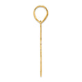 14k Brushed Border Script Number 78 Pendant