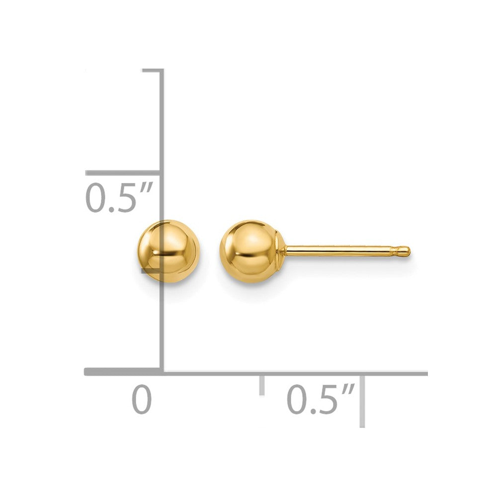 14k Madi K Polished 4mm Ball Post Earrings