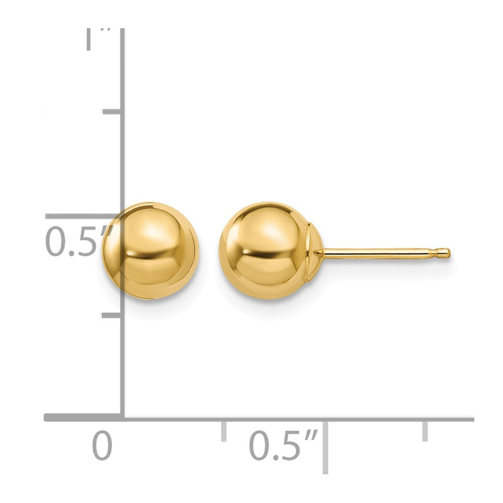 14k Madi K Polished 6mm Ball Post Earrings