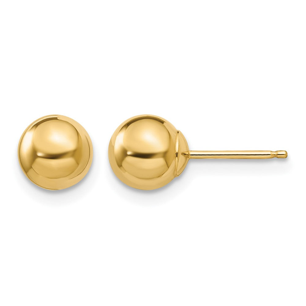 14k Madi K Polished 6mm Ball Post Earrings