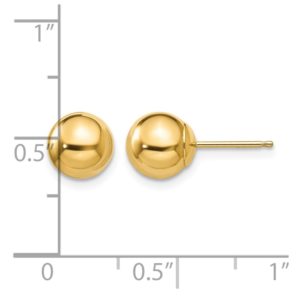 14k Madi K Polished 7mm Ball Post Earrings
